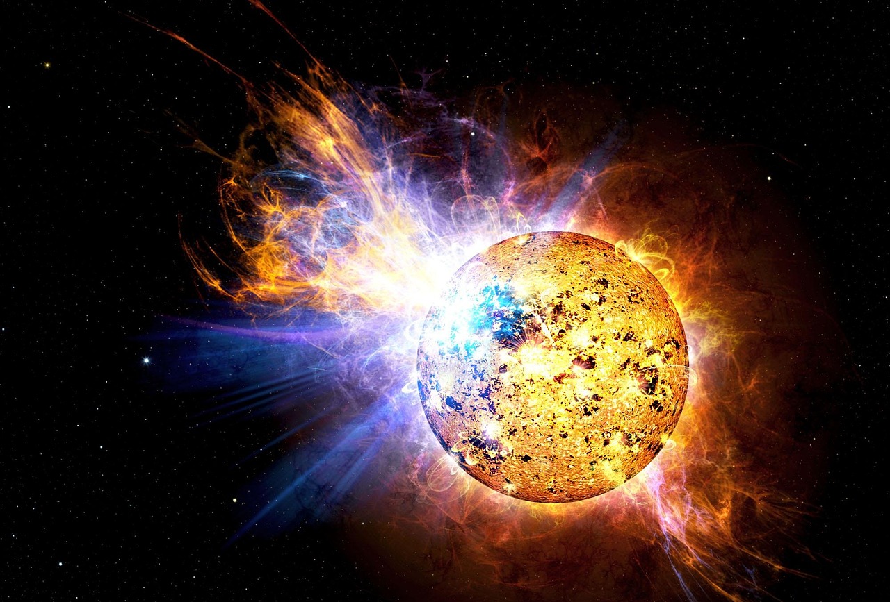 solar flare, flare, explosion